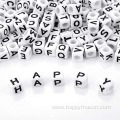 7*7mm assorted halkboard alphabet cube beads